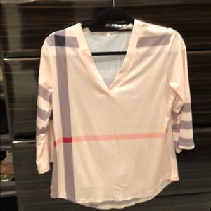 Three quarter length top. Looks like Burberry